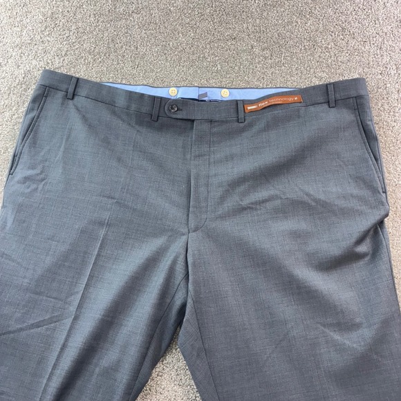 Rivera by Jack Victor Mens 54R Flex Technology Pants Gray Flat Front Comfort‎